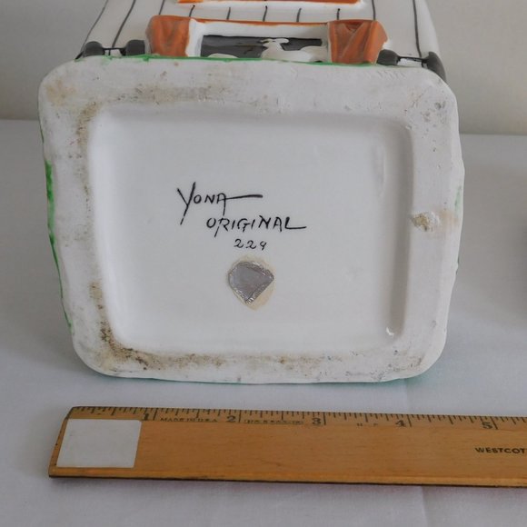 Vintage 1950s 1960s Ceramic Yona Originals Sugar Canister Barnyard Rooster MIJ - Picture 6 of 6